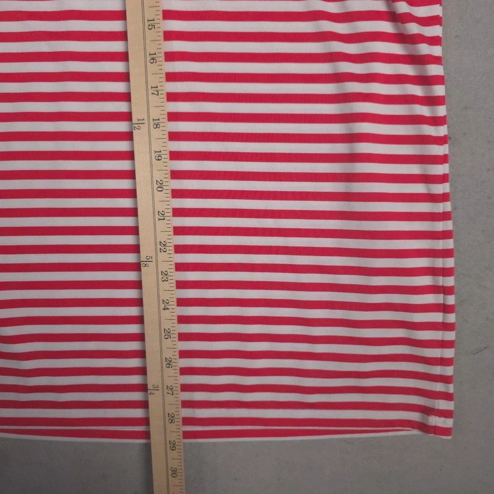 Nike Golf Dri Fit Red White Striped Polo Shirt Mens Large Activewear‎